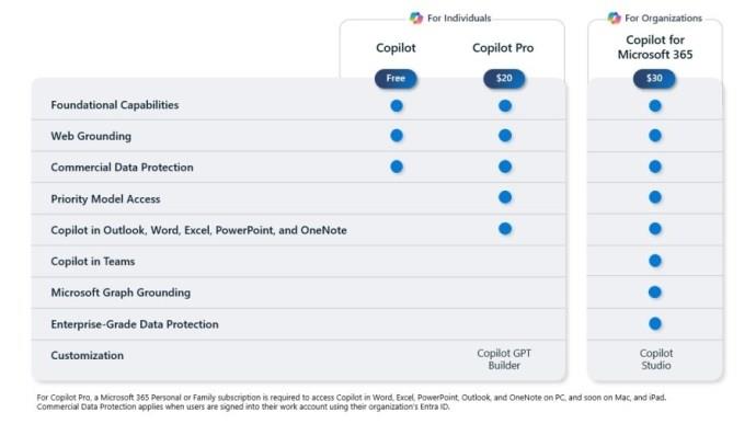 „Microsoft Copilot Vs Copilot Pro“: koks skirtumas?