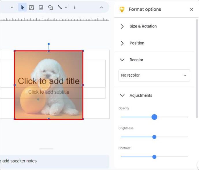 Slik fjerner du bakgrunnen fra et bilde i Google Slides