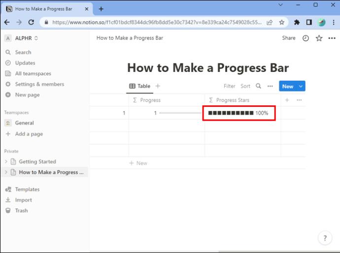 Як зробити індикатор прогресу в Notion