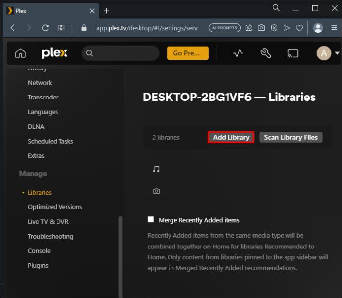 Kako dodati biblioteku u Plex