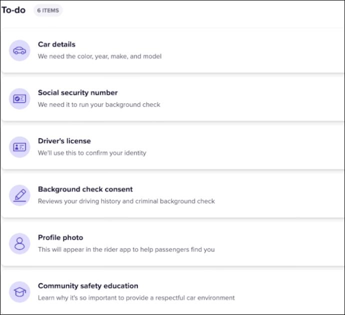 Lyft vs. Požiadavky na ovládač Uber