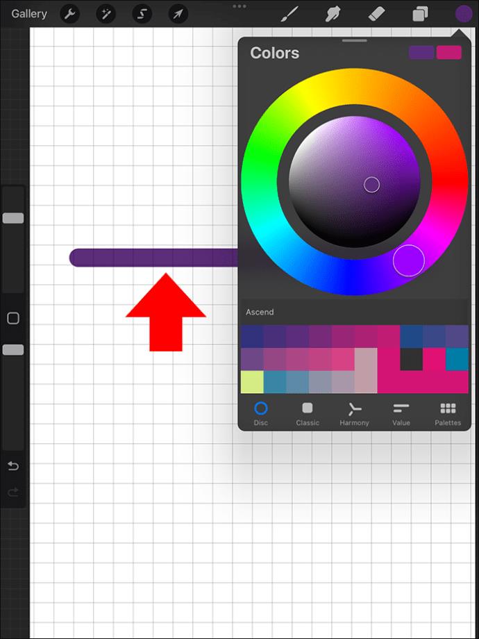 Procreate: Πώς να αλλάξετε ένα χρώμα γραμμής