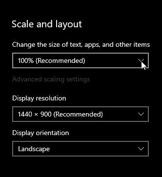 Kā konfigurēt displeja mērogošanu operētājsistēmā Windows 10