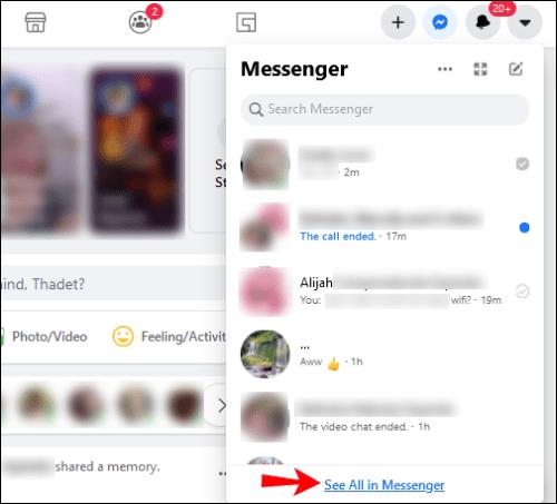 Kaip ieškoti pranešimuose „Facebook Messenger“.