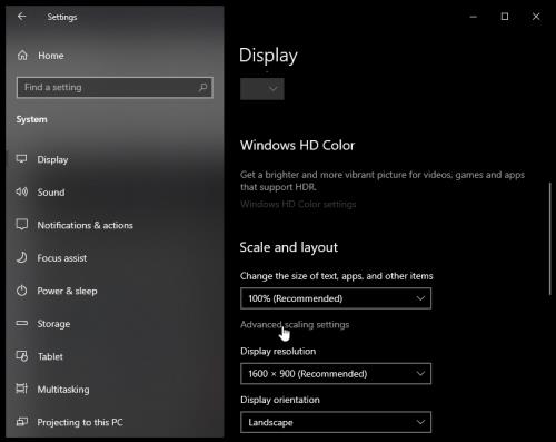Kako konfigurirati skaliranje zaslona v sistemu Windows 10