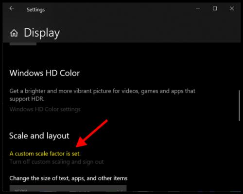 Kā konfigurēt displeja mērogošanu operētājsistēmā Windows 10