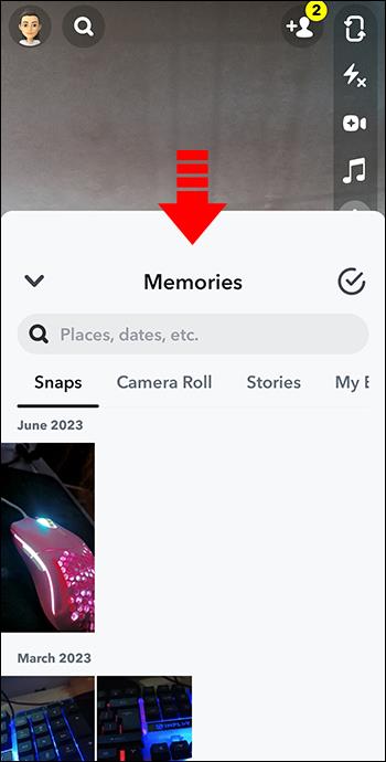 Як переглянути спогади на Snapchat