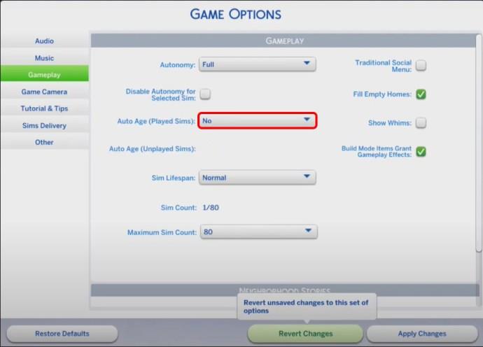Як вимкнути старіння в Sims 4