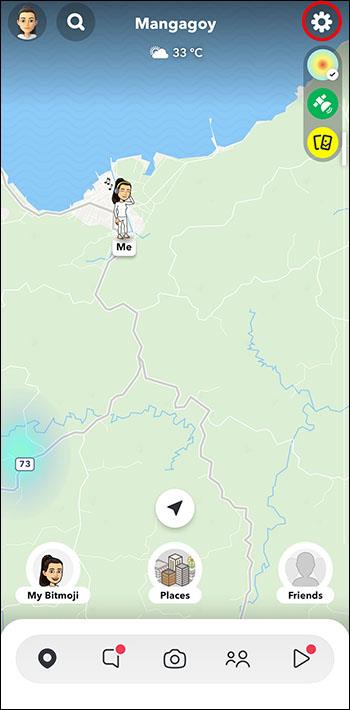 Slik endrer du plasseringen på Snap Map