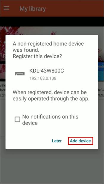 Εφαρμογή Sony TV Remote για Android