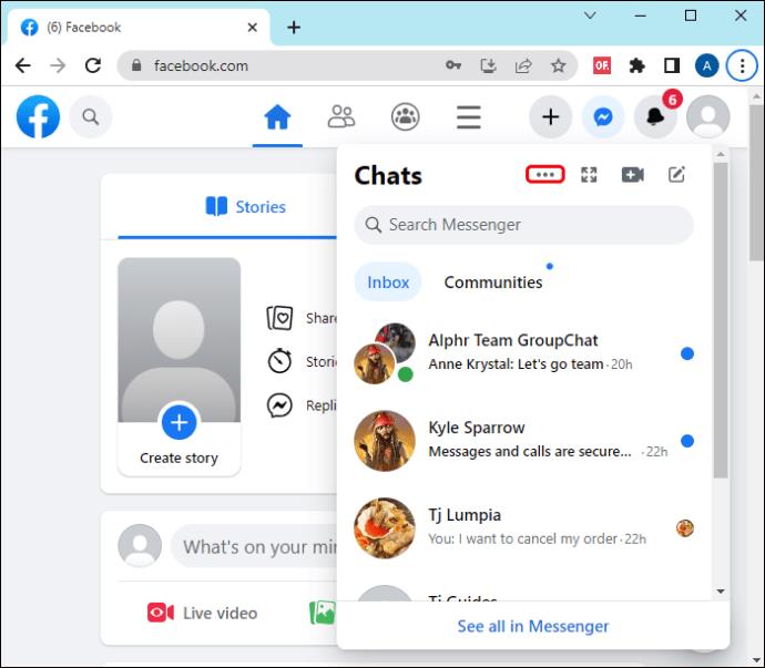 Kā skatīt ierobežotos ziņojumus programmā Messenger