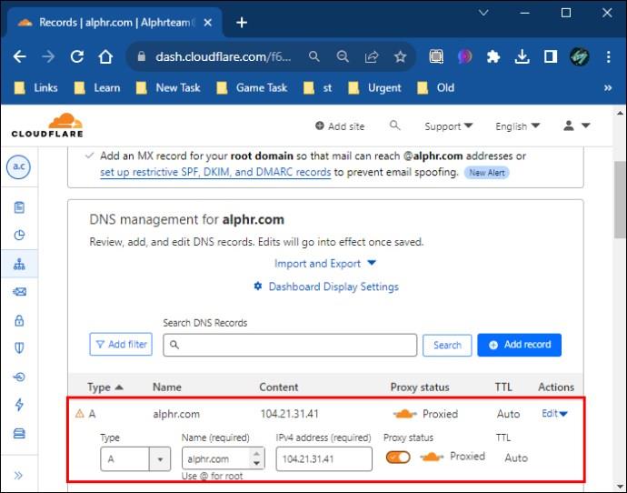 Cloudflare: Kako dodati TXT zapis