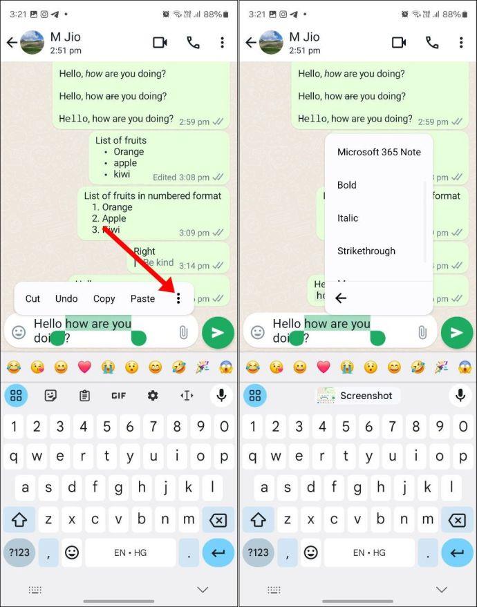 Jak formátovat text v WhatsApp