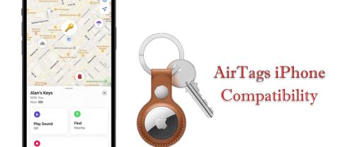 „AirTags“ suderinamumas su iPhone