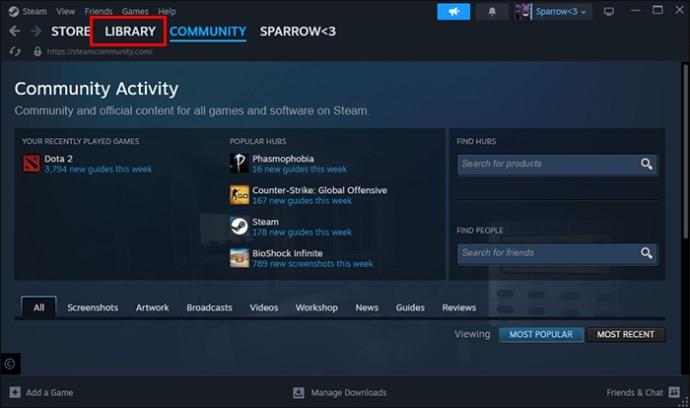 Hvernig á að fela leiki frá vinum í Steam