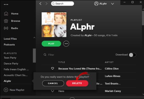 Kako izbrisati popis pjesama u Spotifyju