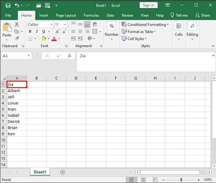 Kuinka tehdä aakkosjärjestys Excelissä