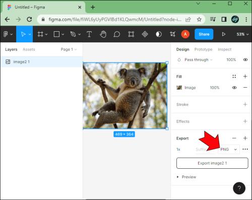 Kako izvoziti v PNG v Figmi