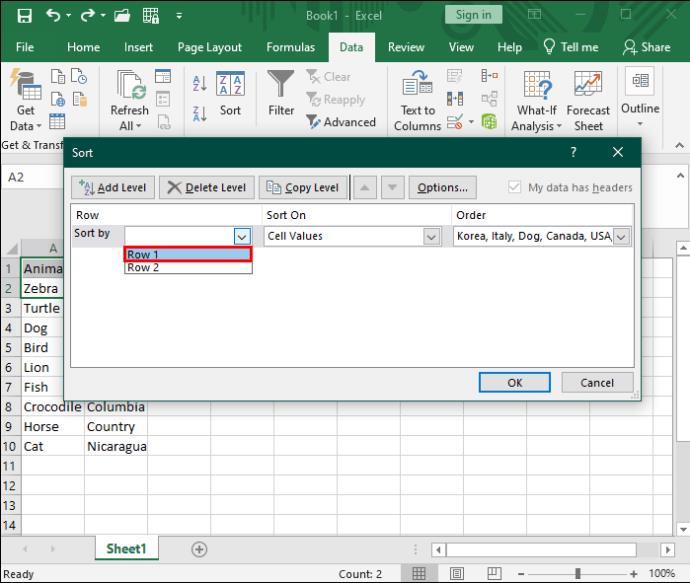 Як сортувати в Excel