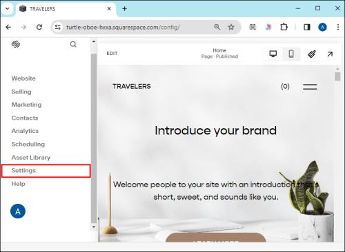 Kako promijeniti naziv web stranice u Squarespaceu