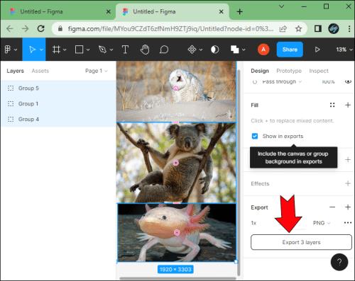 Πώς να κάνετε εξαγωγή σε PNG στο Figma