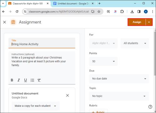 Hvernig á að búa til afrit fyrir hvern nemanda í Google Classroom