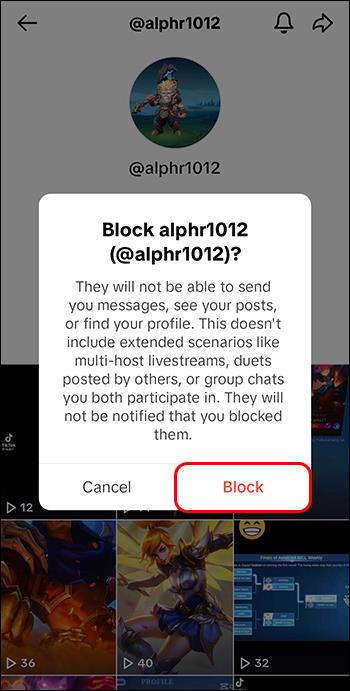 Hur man blockerar en användare i TikTok