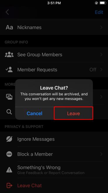 Πώς να φύγετε από μια ομάδα στο Facebook Messenger