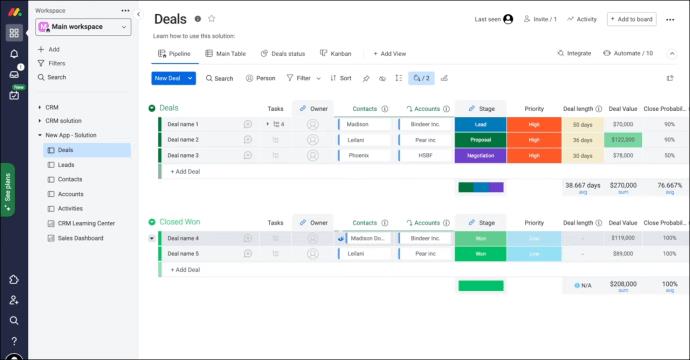 Måndag CRM vs. Pipedrive: Vilket är bättre?