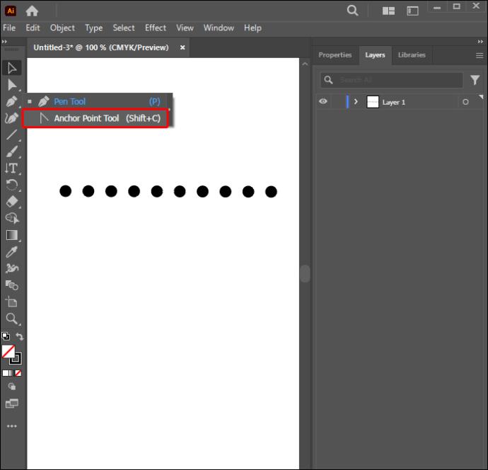 Kuinka luoda pisteviiva Illustratorissa