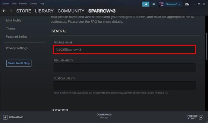 Kā padarīt savu vārdu dzeltenu pakalpojumā Steam