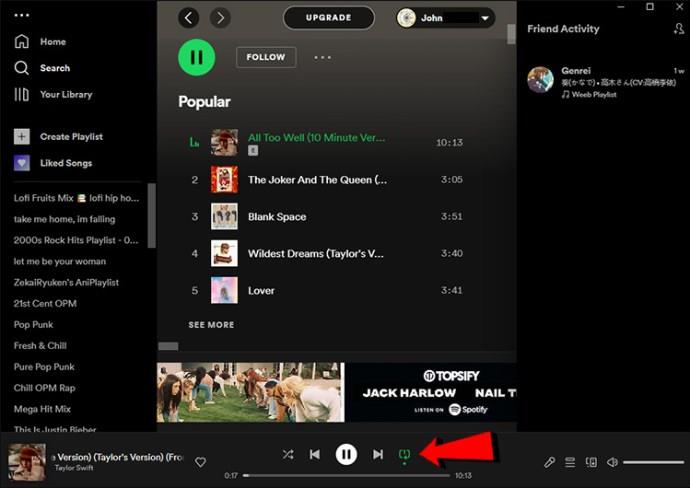 Hogyan ismételjük meg a dalokat a Spotify-ban