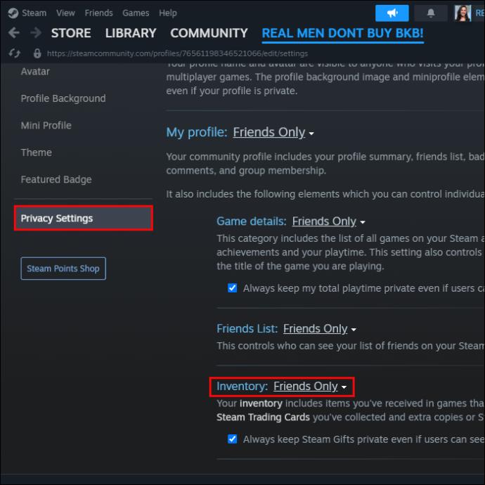 Jak vytvořit soukromý profil ve službě Steam