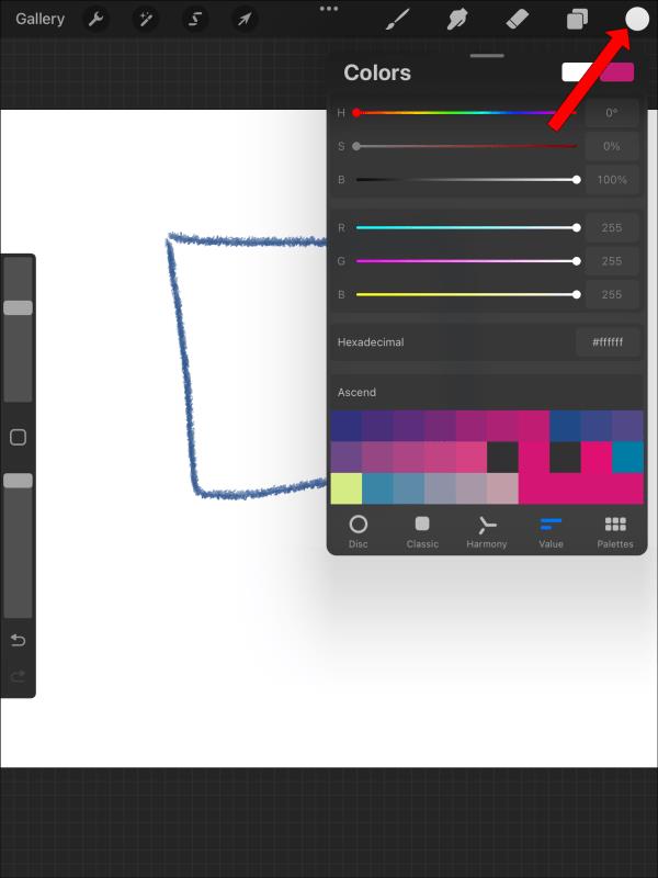 Πώς να χρησιμοποιήσετε ένα χρώμα γεμίσματος στο Procreate