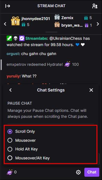 Kako isključiti chat na Twitchu