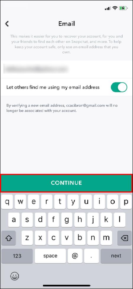 Как да промените имейла си в Snapchat