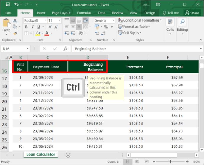 Jak zamknout sloupec v aplikaci Excel