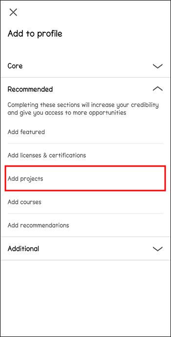 Kako dodati projekte na svoj profil na LinkedInu