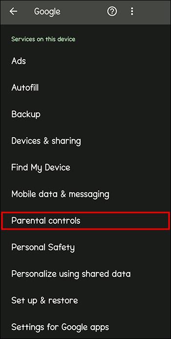 Razumevanje starševskega nadzora za Android