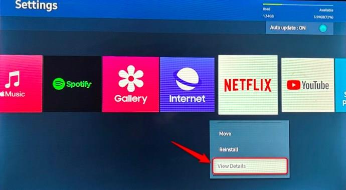 A Netflix frissítése Samsung TV-n