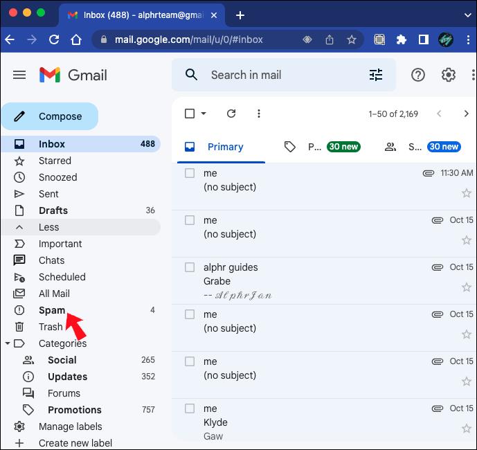 Kaip sustabdyti el. laiškų patekimą į šlamštą „Gmail“.