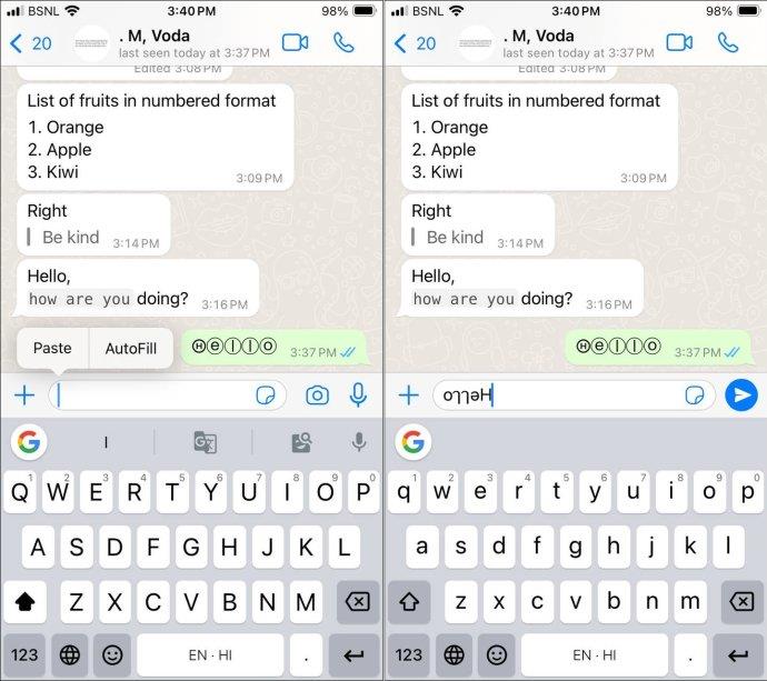 Jak formátovat text v WhatsApp