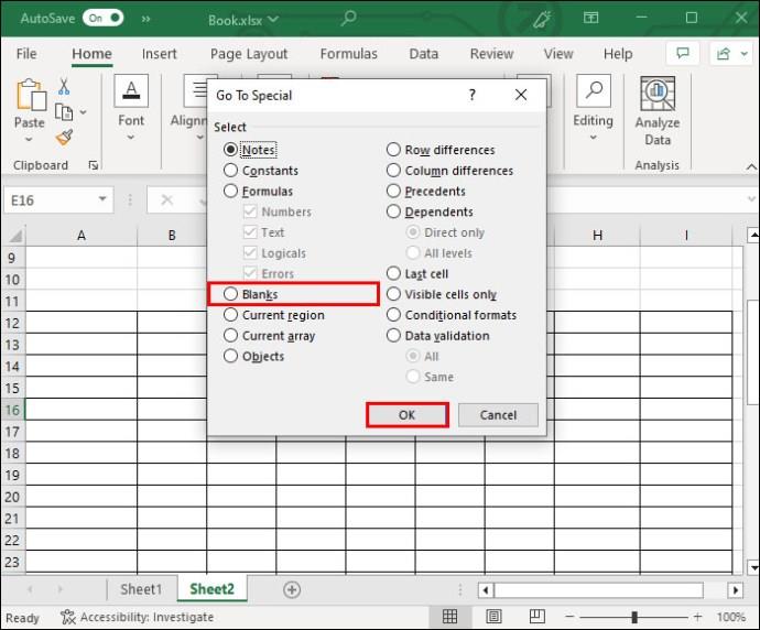 Kā izdzēst tukšās rindas programmā Excel