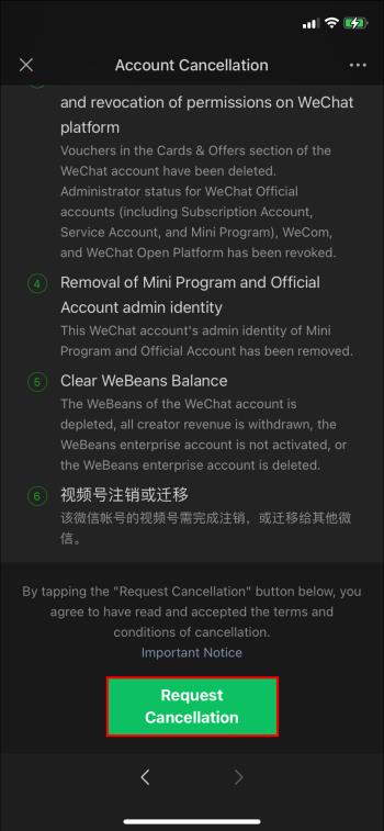 Як видалити обліковий запис WeChat
