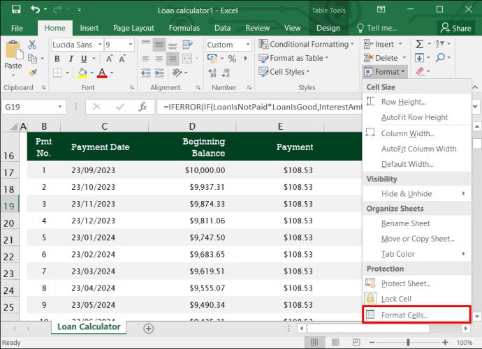 Jak zamknout sloupec v aplikaci Excel