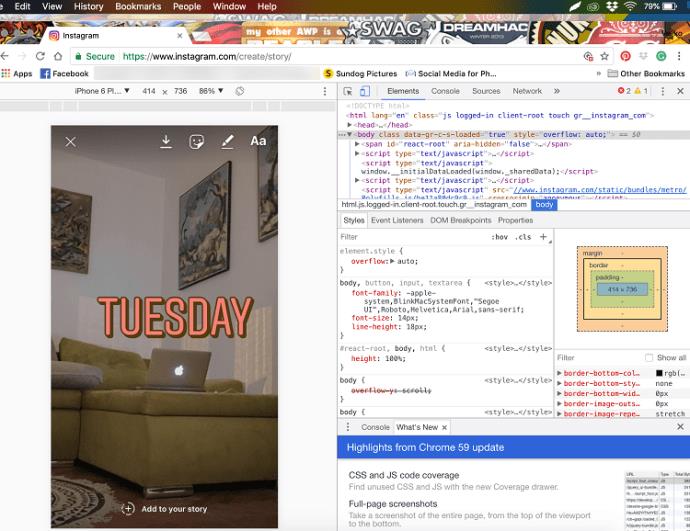 Πώς να δημοσιεύσετε μια ιστορία Instagram από τον υπολογιστή σας