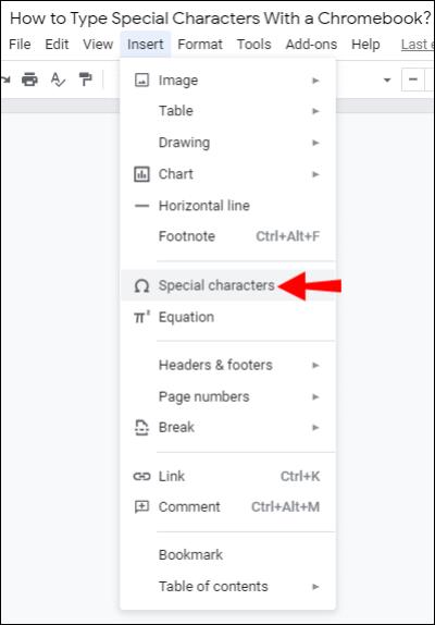 Kako upisati eksponente na Chromebooku