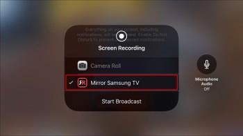 Az iPad tükrözése Samsung TV-re