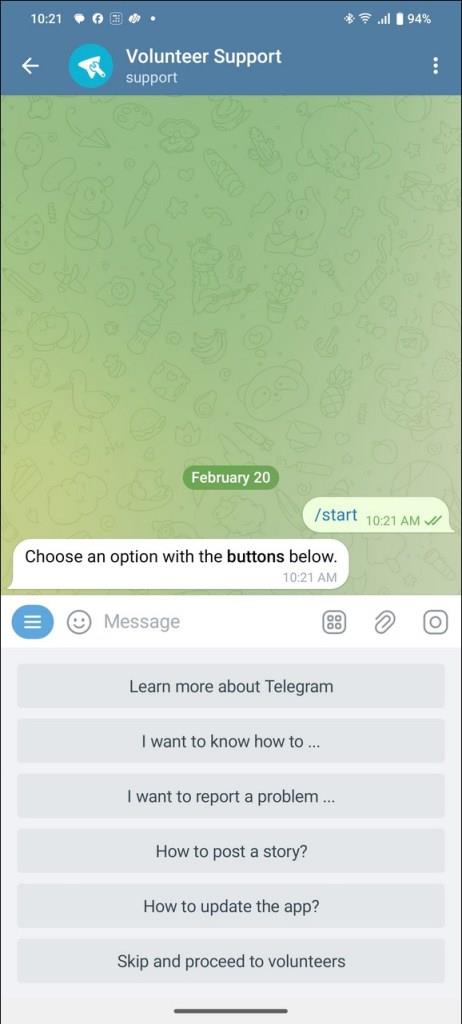 Telegram: Ispravite pogrešku "Možete slati poruke samo zajedničkim kontaktima".