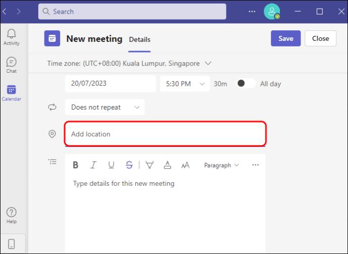 Sådan opretter du et møde i Microsoft Teams